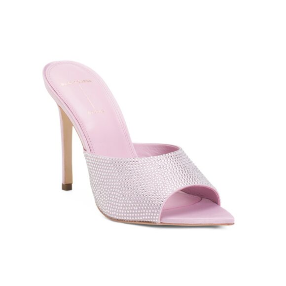 BLACK SUEDE STUDIO Dusty Mauve Made In Brazil Bella Embellished Heeled Sandals,All Products : American Fashion Style Bags On Sale